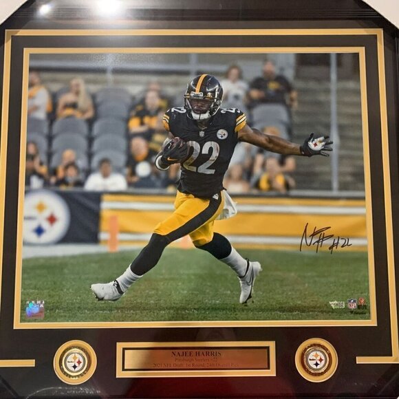 Najee Harris autograph signed Pittsburgh Steelers 16x20 photo framed Fanatics - Picture 1 of 4
